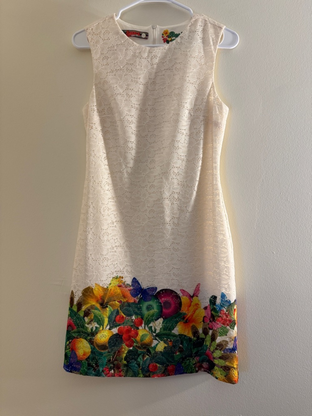DESIGUAL Cream Floral Lace Dress - Picture 2 of 5